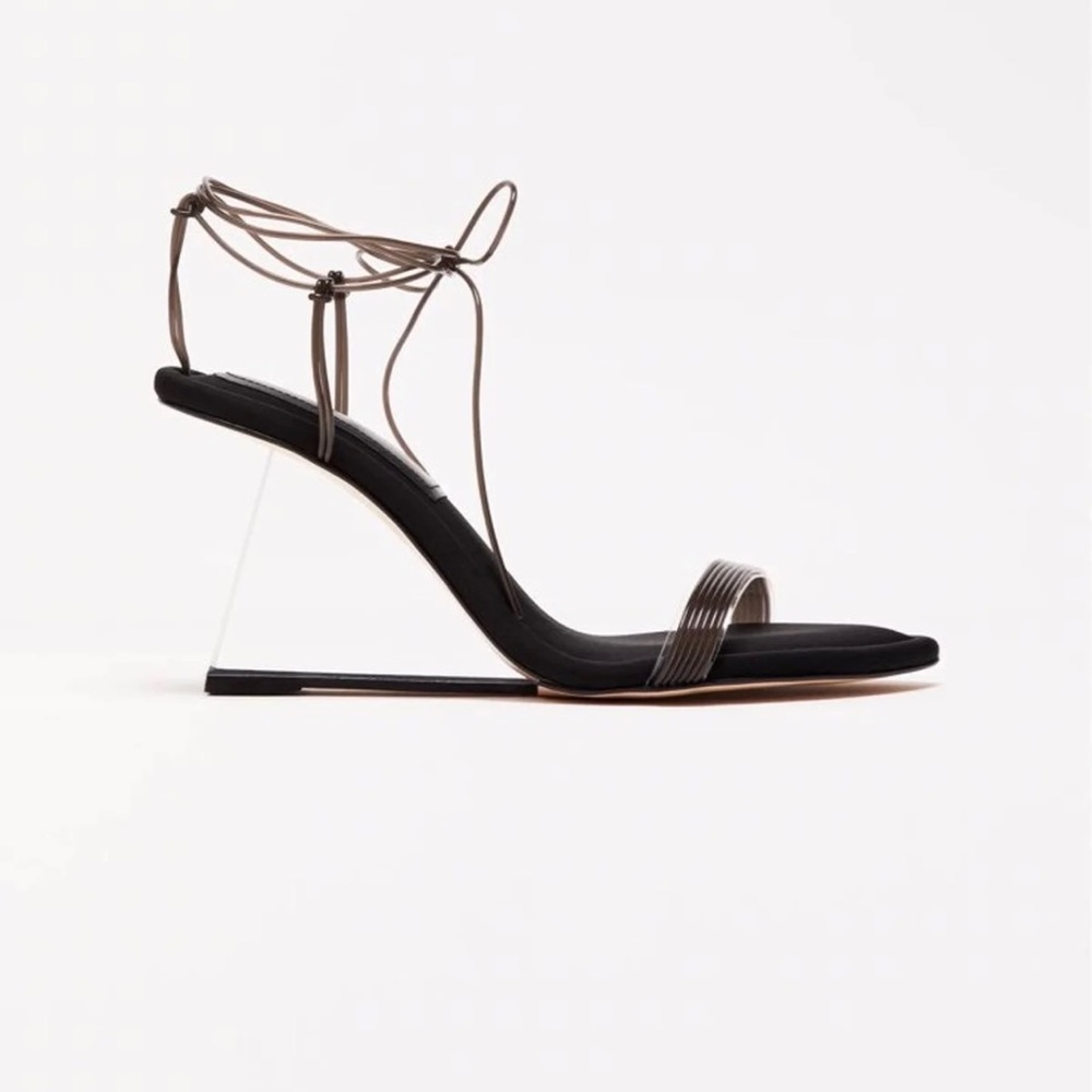 Good American Cinder-f*cking rella Wedge Black size 5 - Picture 4 of 8